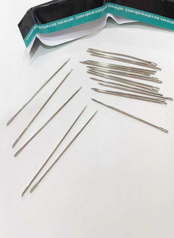 OMX, 20 Pieces, Long Eyed Beading Needles, 2MM x 127mm | 127 mm (5 inch) Long & 2MM Thick, Packing Bag Needles, Used to Work with Heavier Materials, Canvas, Jute, Book Binding etc - Image 4